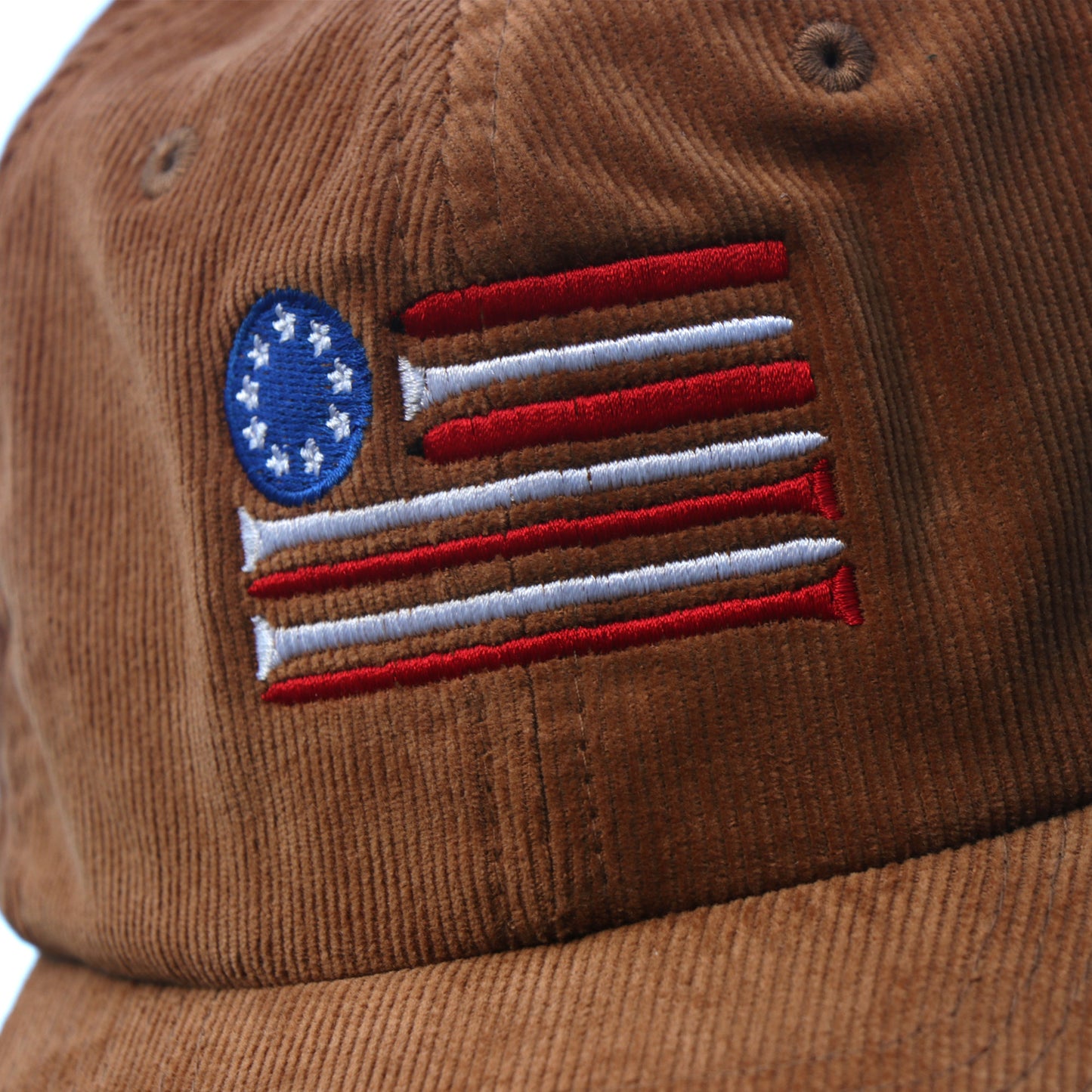 Red White & Ball Marker Corduroy hat