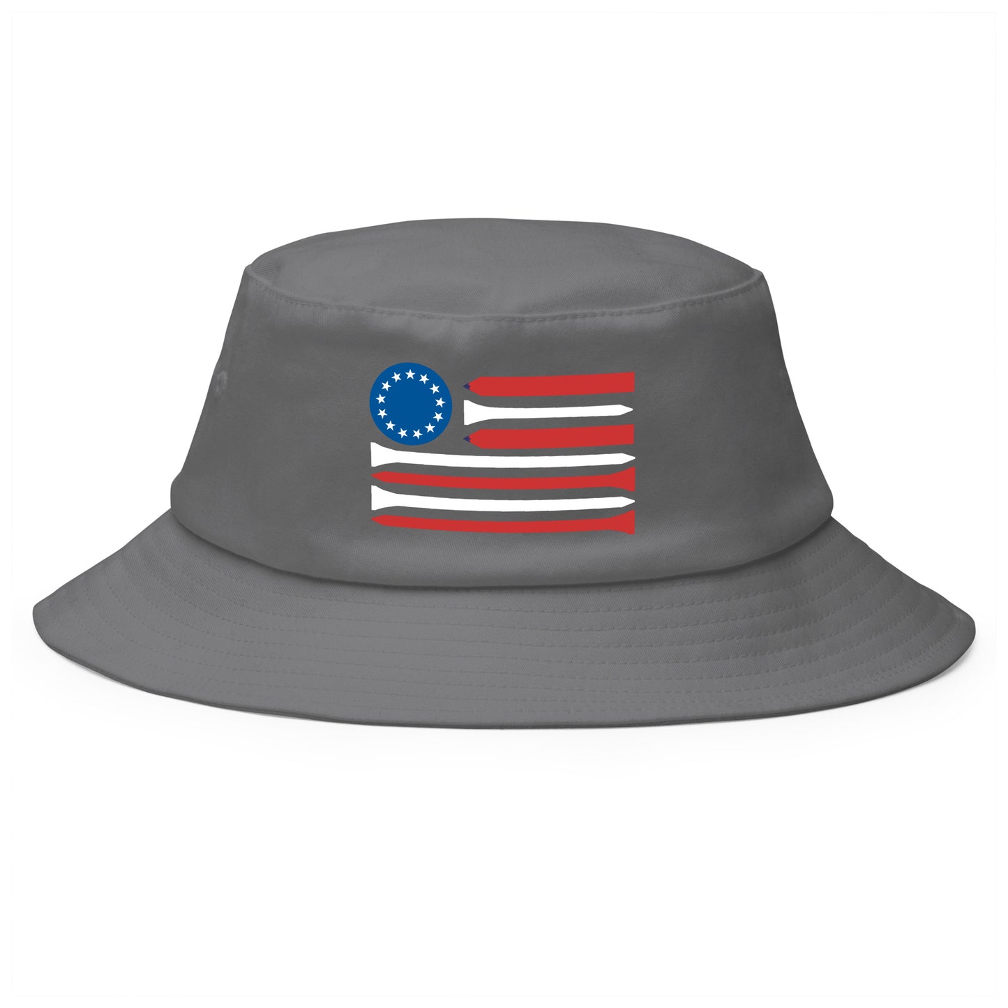 Red White & Ball Marker Bucket Hat