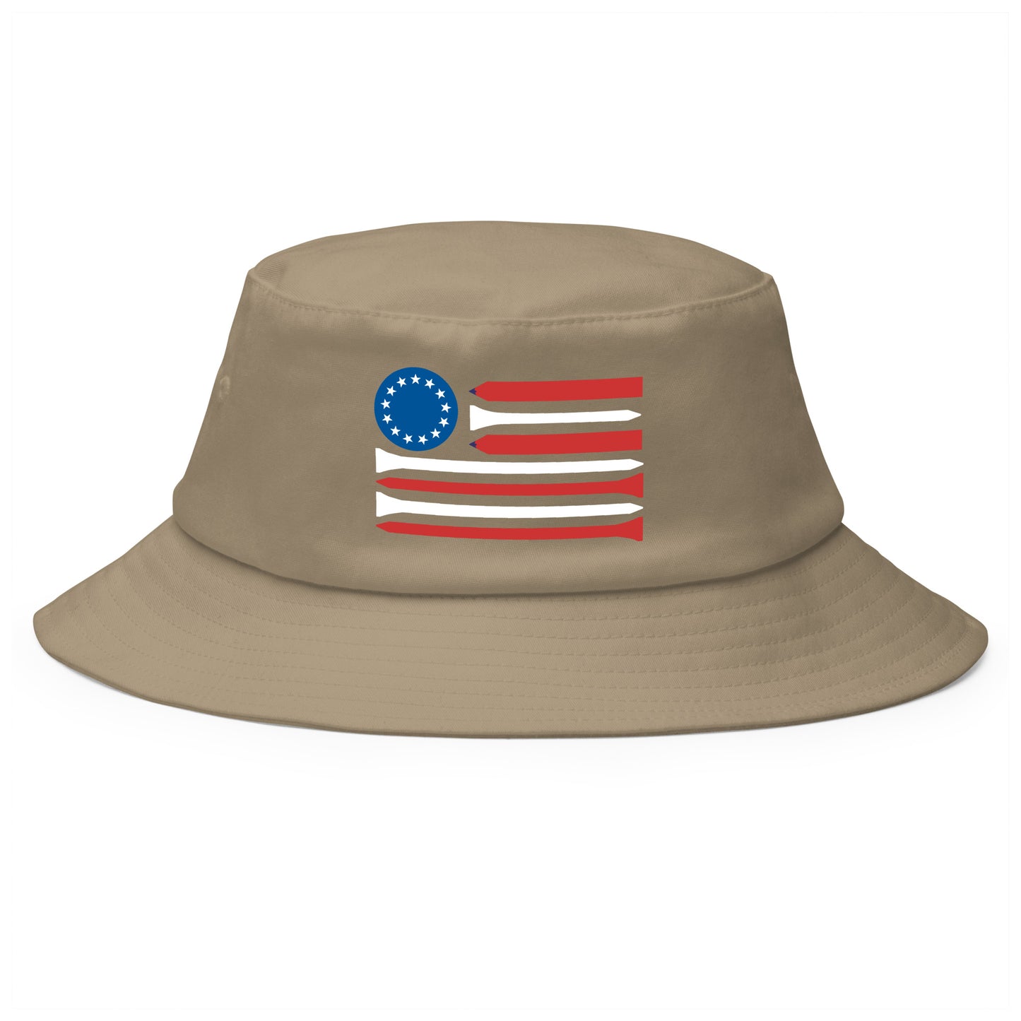 Red White & Ball Marker Bucket Hat