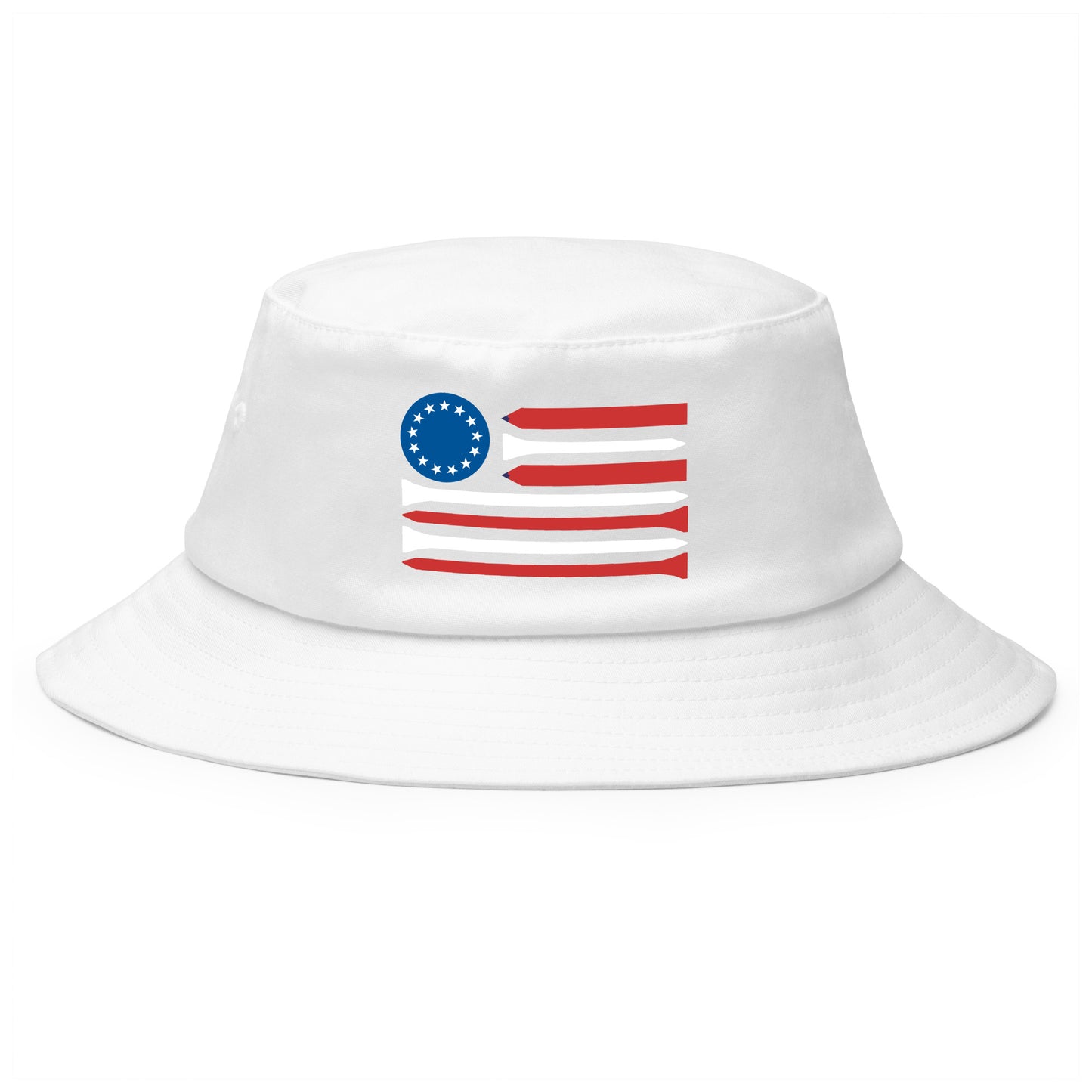 Red White & Ball Marker Bucket Hat