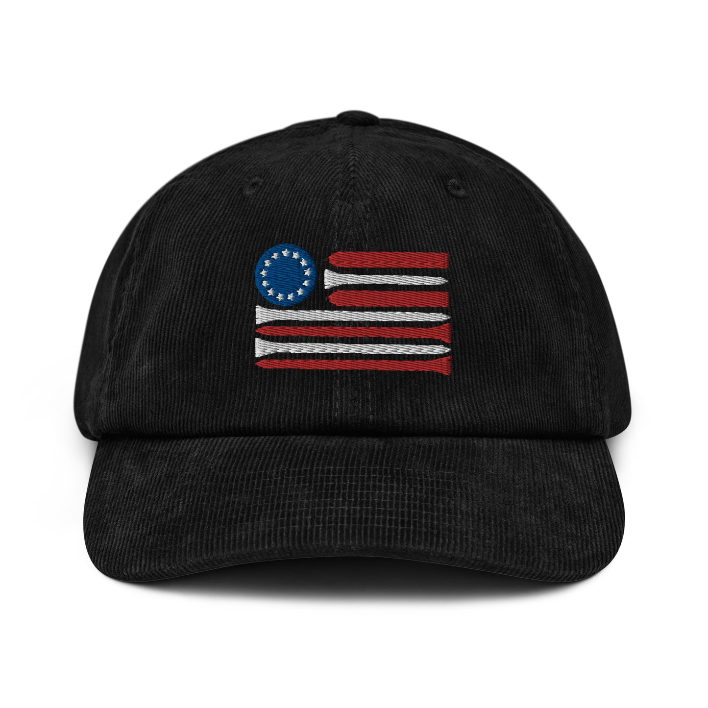 Red White & Ball Marker Corduroy hat